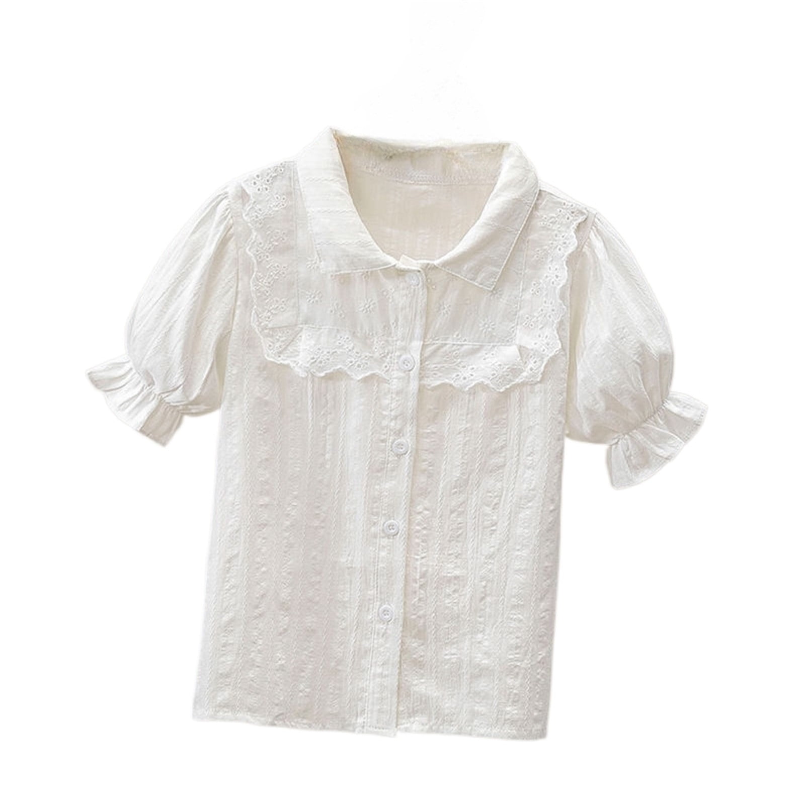 Gunia Cute Tops Teen Girls,Casual Shirt With Collar School Style