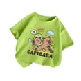 thumbnail image 1 of Gunia Kids Girls Tops,Round Neck Cartoon Animal Patterned Printed Loose Casual Short Sleeved Fashion Toddler Girl Shirts,4-6 Years, 1 of 3