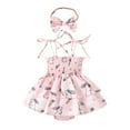 thumbnail image 1 of Gunia Easter Baby Girl Outfit Sleeveless Cartoon Bodysuits Dress Headbands Set Romper Clothes Set 0-18 Months, 1 of 6
