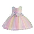 thumbnail image 1 of Gunia Flower Baby Girl Dresses For Wedding Newborn Infant Spring Summer Print Ruffle Sleeveless Princess Party Decorations Formal Pink Dress For Girls 0-3 Years, 1 of 7