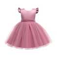 thumbnail image 1 of Gunia Flower Girl Dress Mesh Stylish Princess Pink Cotton 7-8 Years, 1 of 7
