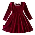 thumbnail image 1 of Gunia Flower Girl Dress Teen Kids Solid Lace Long Sleeve Trendy Princess Dresses For Wedding Party 4-5 Years, 1 of 9