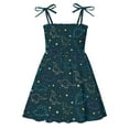 thumbnail image 1 of Gunia Flower Girl Dresses For Wedding Sleeveless Dinosaur Prints Dance Party Clothes Green Cotton 2-3 Years Sundress, 1 of 3