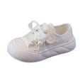 thumbnail image 1 of Gunia Girl Sneakers Canvas Low Top Casual Shoes Versatile Design Soft Sole Comfortable Athletic Footwear Play Toddler Little Kids Running Walking Athletic Shoes 4-12 Years, 1 of 7