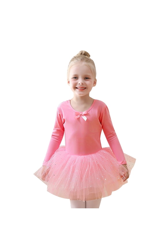 Girl Tutu Skirts Ballet Practice Dress Dance Recital Performance Elegant Leotard Outfit Ballerina Training Princess Birthday Party Kids Toddler Girls Skirt Watermelon Red 4-5 Years