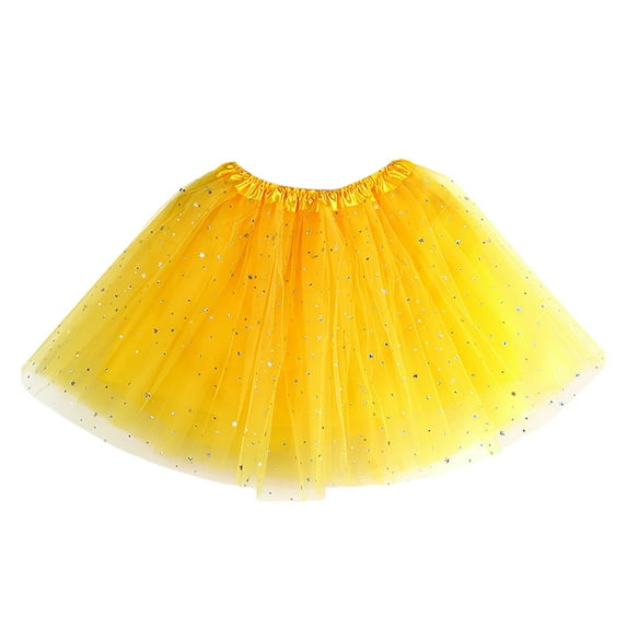 Gunia Girl Tutu Skirts Candy Color Multicolor Support Half Body Puff Petticoat Colorful Short Princess Birthday Party Kids Toddler Girls Skirt Yellow One Size