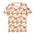thumbnail image 1 of Gunia Girls Casual Short Sleeve T Shirts Kids Summer Tops Cute Butterfly Graphic Crewneck Basic Toddler Tees Tshirts Orange, 1 of 4
