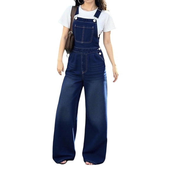 Gunia Girls Denim Overalls Baggy Wide Leg Jumpsuit Casual Fashion Toddler Youth Overall Pants 6-14 Years