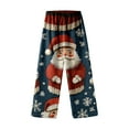 thumbnail image 1 of Gunia Girls Flannel Pajama Pants Santa Claus Autumn Winter Christmas Cute Cartoon Print Casual Home Long Pants Pjs Cosy Loungewear Soft Sleepwear 8-9 Years, 1 of 5