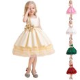 thumbnail image 1 of Gunia Girls Formal Dress Elegant Party Tutu Gown Celebrations Satin Lace Wedding Beige Dress For Girls 3-13 Years, 1 of 6