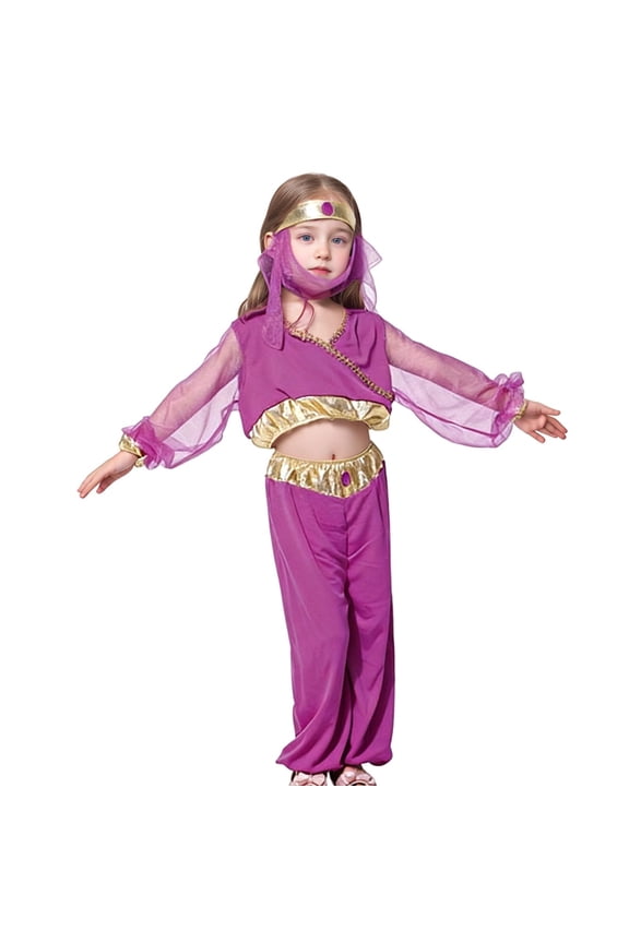 Girls Party Outfits Exquisite Dance Role Play Breathable Clothes Set For Stage Performance Holiday 3-8 Years
