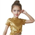 thumbnail image 1 of Gunia Girls Sequin Top Glitter Sleeveless Dance Blouse Performance Dancewear Party Sparkly Tops For Girl Gold, 1 of 3