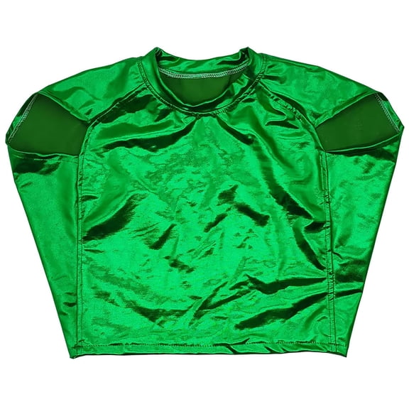 Gunia Girls Sequin Top Glitter Sleeveless Dance Blouse Performance Dancewear Party Sparkly Tops For Girl Green