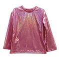 thumbnail image 1 of Gunia Girls Sequin Top Glitter Sleeveless Dance Blouse Performance Dancewear Party Sparkly Tops For Girl Pink, 1 of 4