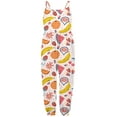 thumbnail image 1 of Gunia Girls' Summer Jumpsuits Kids Toddler Sleeveless Cute Print Spaghetti Strap Harem Pants Casual Loose Romper Overalls For Girl Yellow 18-24 Months, 1 of 4