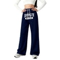 thumbnail image 1 of Gunia Girls Sweatpants Baggy Letter Print Casual Wide Leg Pants Loose Fit Comfortable Trousers Youth Children Fashion Athletic Pants With Pockets 4-16 Years, 1 of 5