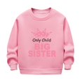 thumbnail image 1 of Gunia Big Sister Shirts For Girls Letter Printed Autumn Winter Long Sleeve Casual Thick Warm Crewneck Boys Tops Outwear 18-24 Months, 1 of 4