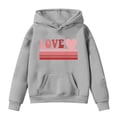 thumbnail image 1 of Gunia Girls Sweatshirt Hoodies Love Printed Long Sleeve Soft Graphic Hoody Kids Cute Pullovers Top Clothes Valentines Day 10-11 Years, 1 of 3