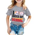 thumbnail image 1 of Gunia Girls Tops Tees Shirts 100 Days Of School Boy And Girl Fashion Casual Print Crewneck Loose Short Sleeve Skin-Friendly 3-4 Years, 1 of 4