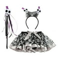 thumbnail image 1 of Gunia Halloween Girl Dresses Kids Tutu Ballet Skirts Hallowmas Party Prints Dance Skirt Hairband Set Performance Girls Dress,Black L, 1 of 5