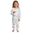 thumbnail image 1 of Gunia Halloween Pajamas For Kids Painted Coloring Design 2 Piece Long Sleeve Tops And Pants Diy Printed Homewear Pjs Loungewear White 9-10 Years, 1 of 5