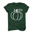 thumbnail image 1 of Gunia Halloween Shirts For Women Pumpkin Graphic Print Short Sleeve Crew Neck Casual Thanksgiving Tops Tee Tshirts Green S-3Xl, 1 of 3