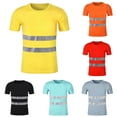 thumbnail image 1 of Gunia High Visibility Shirts For Men Lightweight Hi Vis Reflective Construction Work T Shirt Breathable Shirt Tops Shirts For Men Yellow 4Xl, 1 of 5