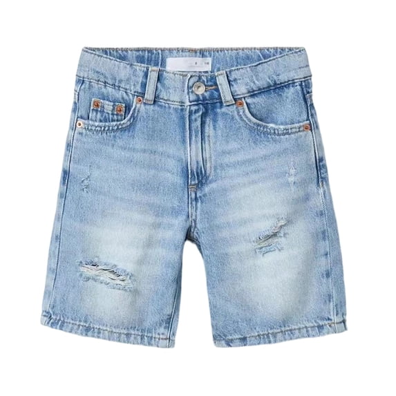 Gunia Jeans For Toddler Boys Denim Pants Summer Fashion Outdoor Shorts Elastic Waist Casual Trousers Summer Trousers Short Children And Teenagers Sky Blue 4-5 Years