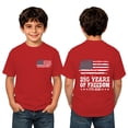 thumbnail image 1 of Gunia Kids 250 Anniversary USA T-Shirts Boys Girls Independence Day Patriotic Print Short Sleeve Tee Shirt Casual Summer Tunic Toddler Tops Fourth Of July T Shirt 1-13 Years, 1 of 4