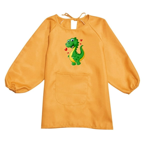 Gunia Kids Art Smock And Painting Apron Kit Waterproof Long Sleeve Artist Smocks With Pocket Apron For Kitchen Cooking Painting Gold