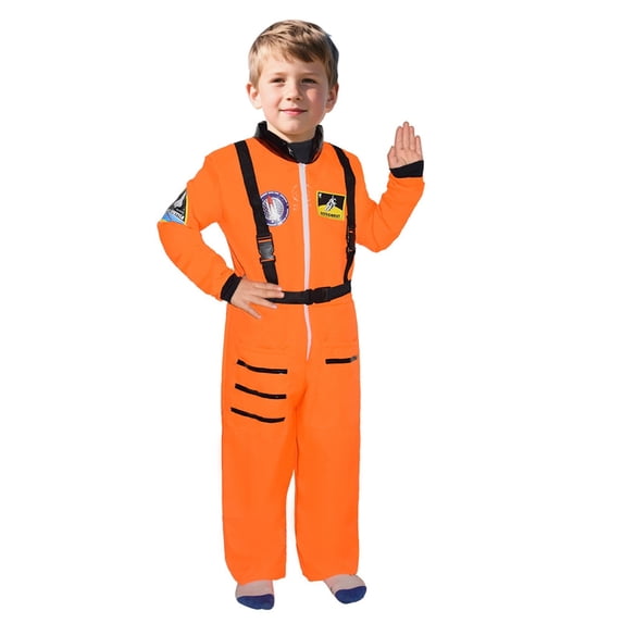 Gunia Kids Astronaut Costume For Boys Girl Cosplay Halloween Costumes Role Play Dress Up Outfits Stage Performance Holiday Party Wear,Orange