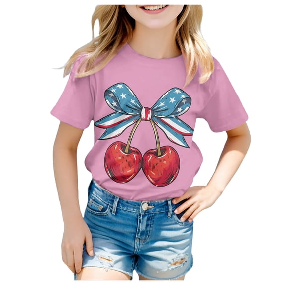 Gunia Kids Boys Girls 250 Anniversary Shirt Short Sleeve 4Th Of July Independence Day Flag Patriotic Casual Crewneck Tops Tee Breathable T-Shirt For Toddler To 3-13 Years
