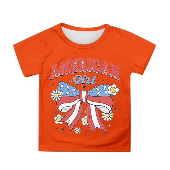 Gunia Kids Boys Girls 250Th Anniversary Shirt Short Sleeve 4Th Of July Independence Day Flag Patriotic Casual Crewneck Tops Tee Leisure T-Shirt For Toddler To 3-13 Years