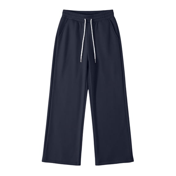 Gunia Kids Boys Sweatpants Joggers Casual Straight Leg Pants With Pocket Trousers For Everyday Comfort Athletic Pants Navy 9-10 Years