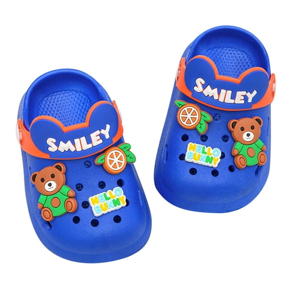 Gunia Kids Clogs Summer Outdoor Beach Shoes Unisex Slip-On Water Shoes Lightweight Blue Boys Girls Sandals