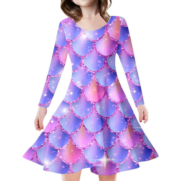 Gunia Kids Girls Dress Children'S Sparkling Pretty Sequin Fashionable Slim Fit Dress Beautiful 4-5 Years