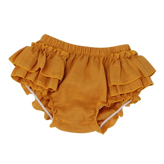 Gunia Kids Girls Pants Boys Solid Spring Summer Shorts Ruffle Trousers Cozy Outwear,12-24 Months