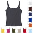 thumbnail image 1 of Gunia Kids Girls Tank Top Ribbed Stretch Sleeveless Tank Top Casual Basic Slim Fit Tee Shirt For Toddler Youth Girls T Shirts Grey 8-9 Years, 1 of 4