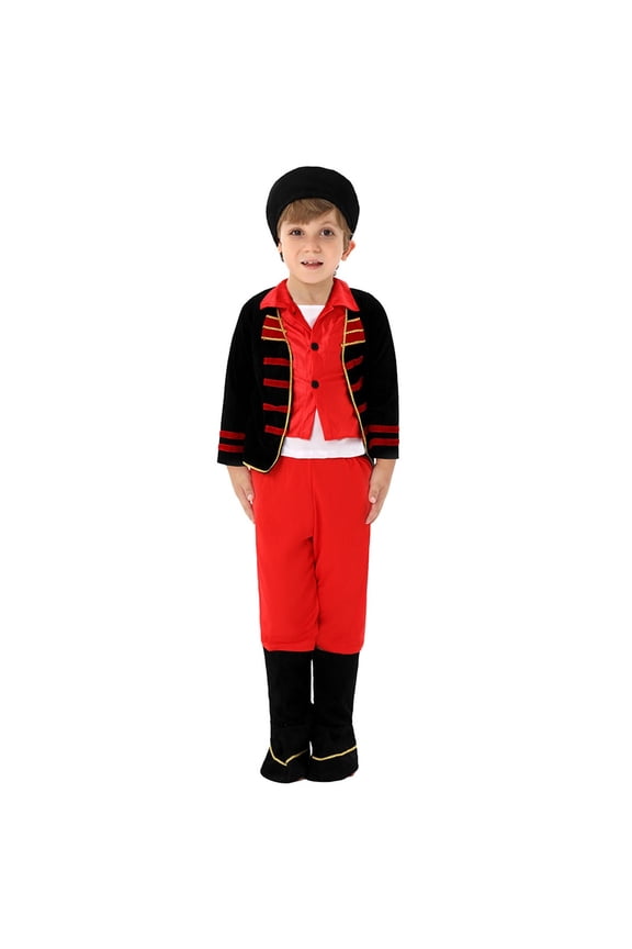 Kids Toddler Baby Boy Outfit Traditional Style Folk Dance Performance Party Dress Clothes Set 5-6 Years