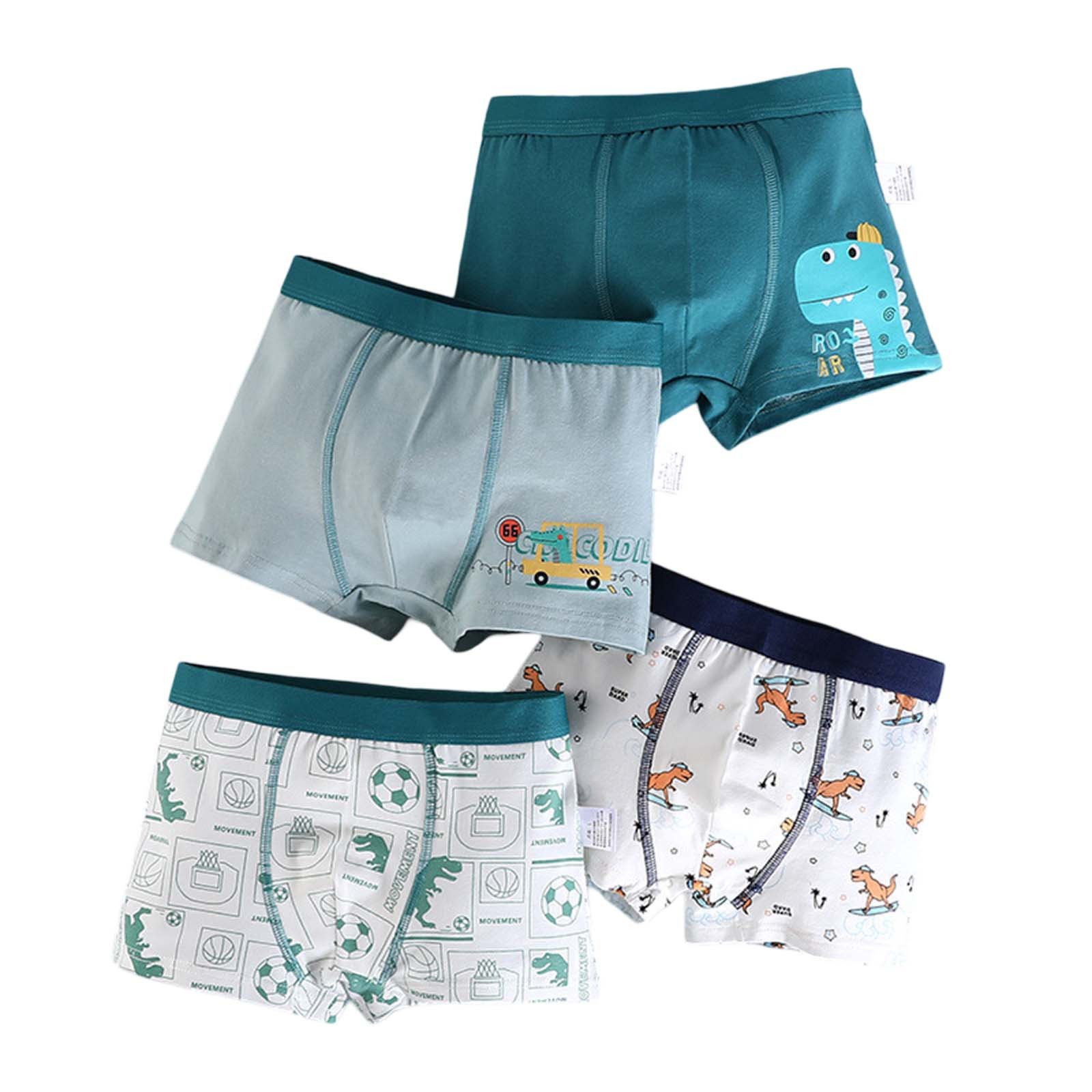 Gunia Kids Toddler Baby Boys Boxer Briefs Underwear For Daily Comfort Cartoon Print For 3-12 Years Durable Stretchable Fabric All Seasons Leisure Everyday Wear Breathable, 5-7 Years