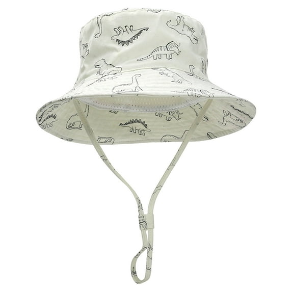 Gunia Kids Toddler Boy Girl Bucket Hat Cartoon Caps Dinosaur Hat Wide Brim Outdoor Play Holiday Leisure