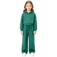 thumbnail image 1 of Gunia Kids Tween Girls Hoodie And Jogger Set 2 Piece Athletic Outfits Set Sweatsuits Tracksuit Fall Winter Clothes,Size 3-13 Years, 1 of 7