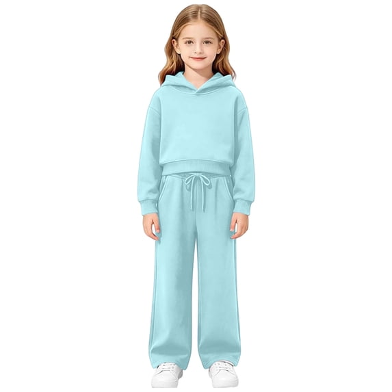 Gunia Kids Tween Girls Hoodie And Jogger Set 2 Piece Athletic Outfits Set Sweatsuits Tracksuit Fall Winter Clothes,Size 3-13 Years