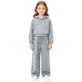 thumbnail image 1 of Gunia Kids Tween Girls Hoodie And Jogger Set 2 Piece Athletic Outfits Set Sweatsuits Tracksuit Fall Winter Clothes,Size 3-13 Years, 1 of 7