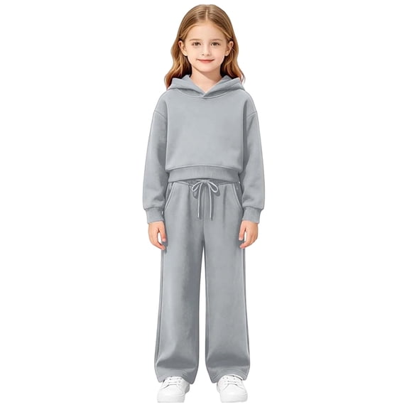 Gunia Kids Tween Girls Hoodie And Jogger Set 2 Piece Athletic Outfits Set Sweatsuits Tracksuit Fall Winter Clothes,Size 3-13 Years