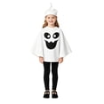 thumbnail image 1 of Gunia Kids White Ghost Hooded Cape For Boys Girls 2 Piece Halloween Costumes Cloak Cute Party Dress Up Outfits Poncho,Size 4-8 Years, 1 of 7