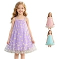 thumbnail image 1 of Gunia Little Girl Nightgown Princess Pajama Dress Summer Sleep Dress Lightweight Casual Nightgown Soft Kids Cute Night Gowns Pjs Loungewear Light Purple 5-6 Years, 1 of 2