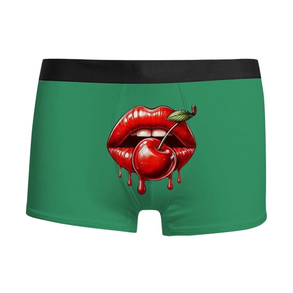 Gunia Men's Boxer Briefs Valentine's Day 3D Lip Print Personality Fashion Funny Underwear S-5Xl