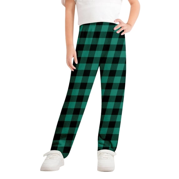 Gunia Plaid Pjs Pants For Kids Boys Girls Christmas Flannel Casual Soft Pajama Pants Sleepwear Bottoms Lounge Pants ,Size 3-14 Years