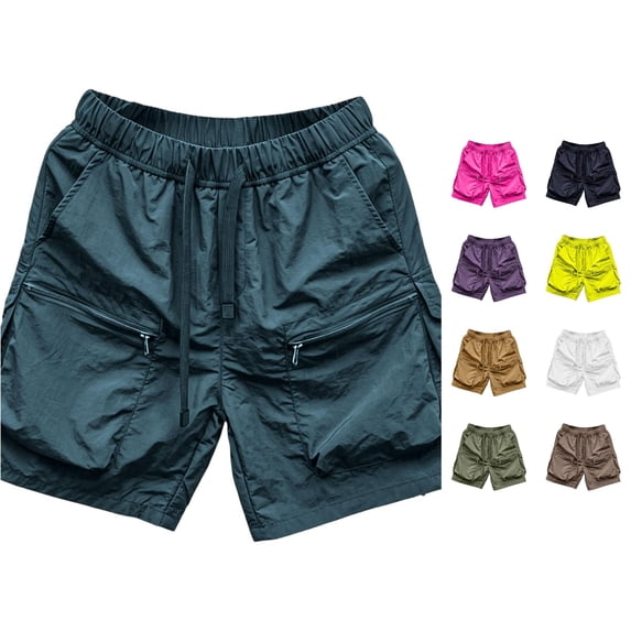 Gunia Plus Size Women'S Hiking Shorts Loose Fit Casual Bermuda Shorts With Pockets And Drawstring Summer Outdoor Knee Length Elastic Waist Cargo Shorts Green 3Xl